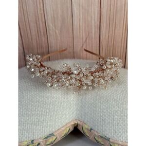 Luxury Pearls Crystal Bridal Crown Headpieces Party Wedding Hair Accessories Rhi